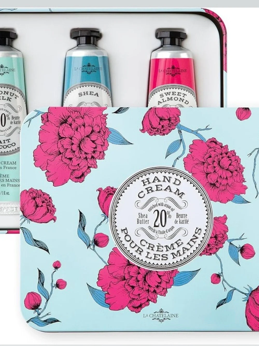 La Chatelaine Hand Cream Set - 3 Pack with Tin